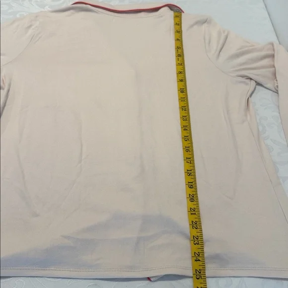 Magnolia Cream Pajama Set with Red Trim - Picture 9 of 16